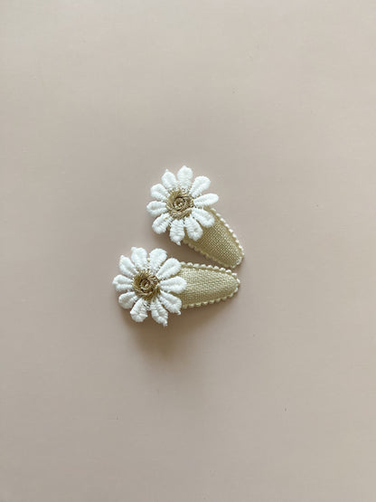 Mini clips | Beige flor