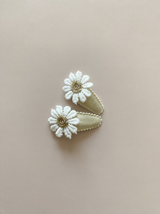 Mini clips | Beige flor